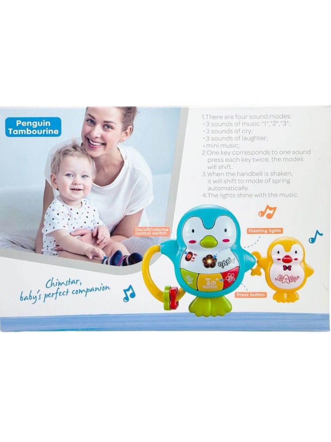 Kidsplay Penguin Tambourine (No Color- Image 4)
