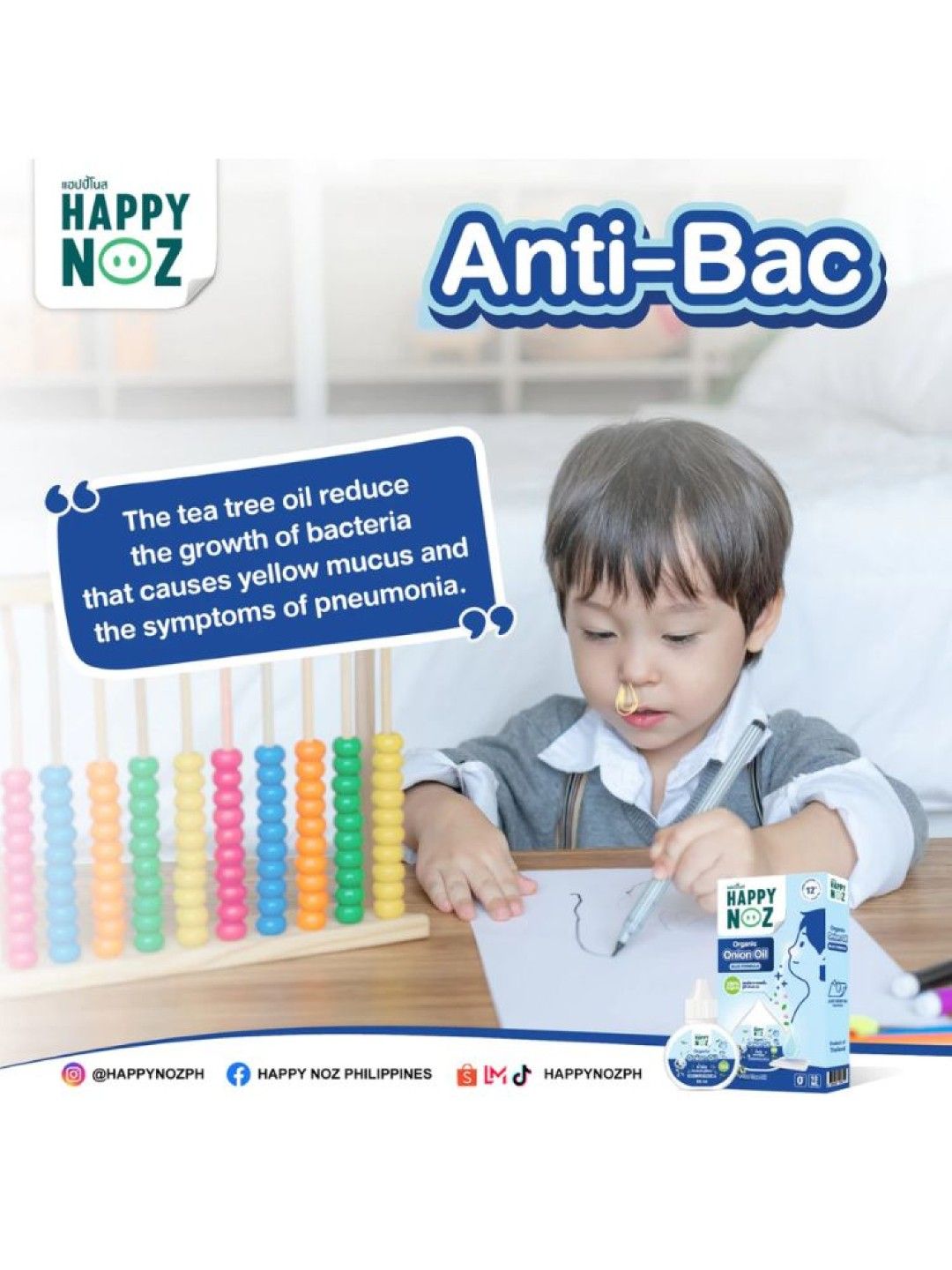 Happy Noz Organic Onion Oil - Anti Bac  (10ml) (No Color- Image 3)