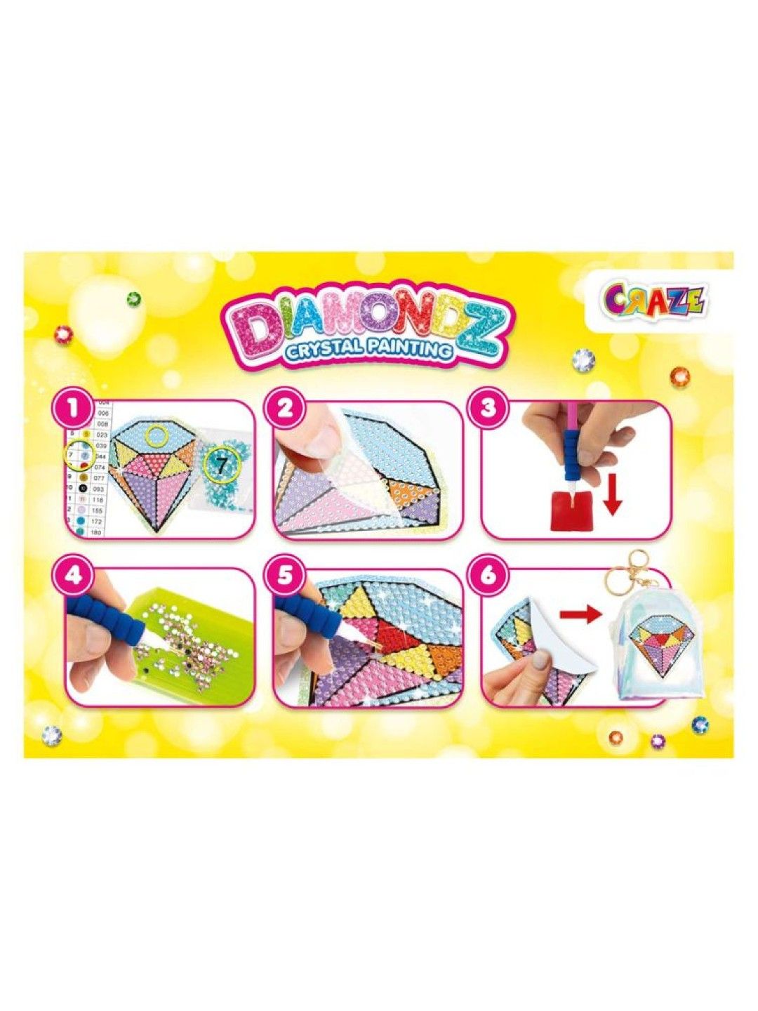 Craze Diamondz DIY Diamond Painting - Mini Bag Set (No Color- Image 2)