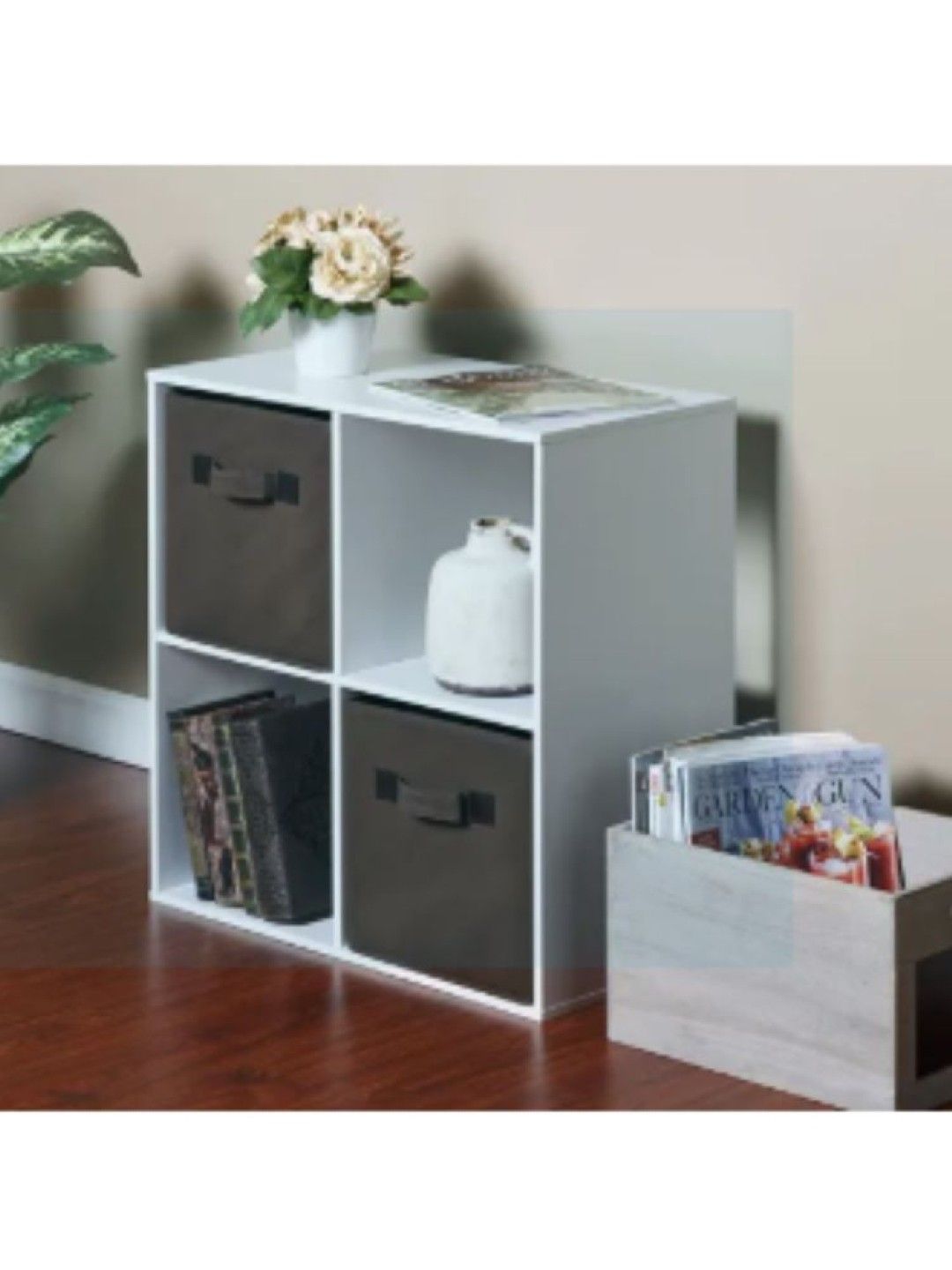 Kiddiestationph Nordic Inspired 4 Cubby Shelf (White- Image 3)