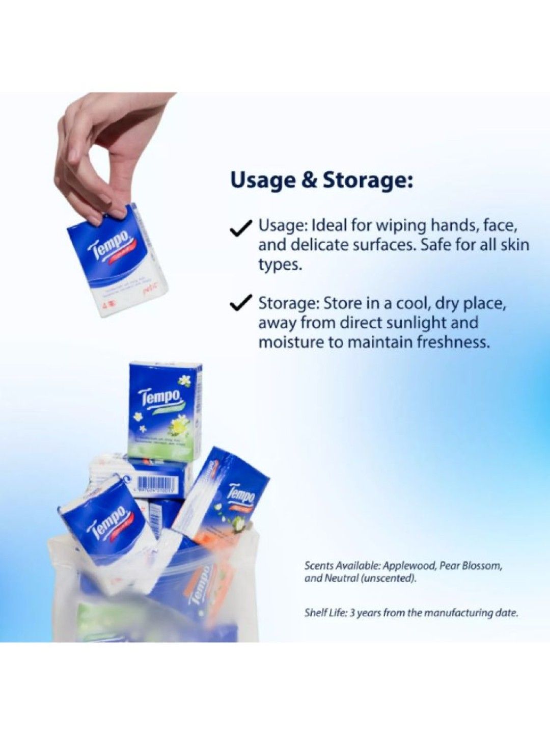 Tempo Petit Neutral Pocket Facial Tissue (36 pack) (No Color- Image 3)