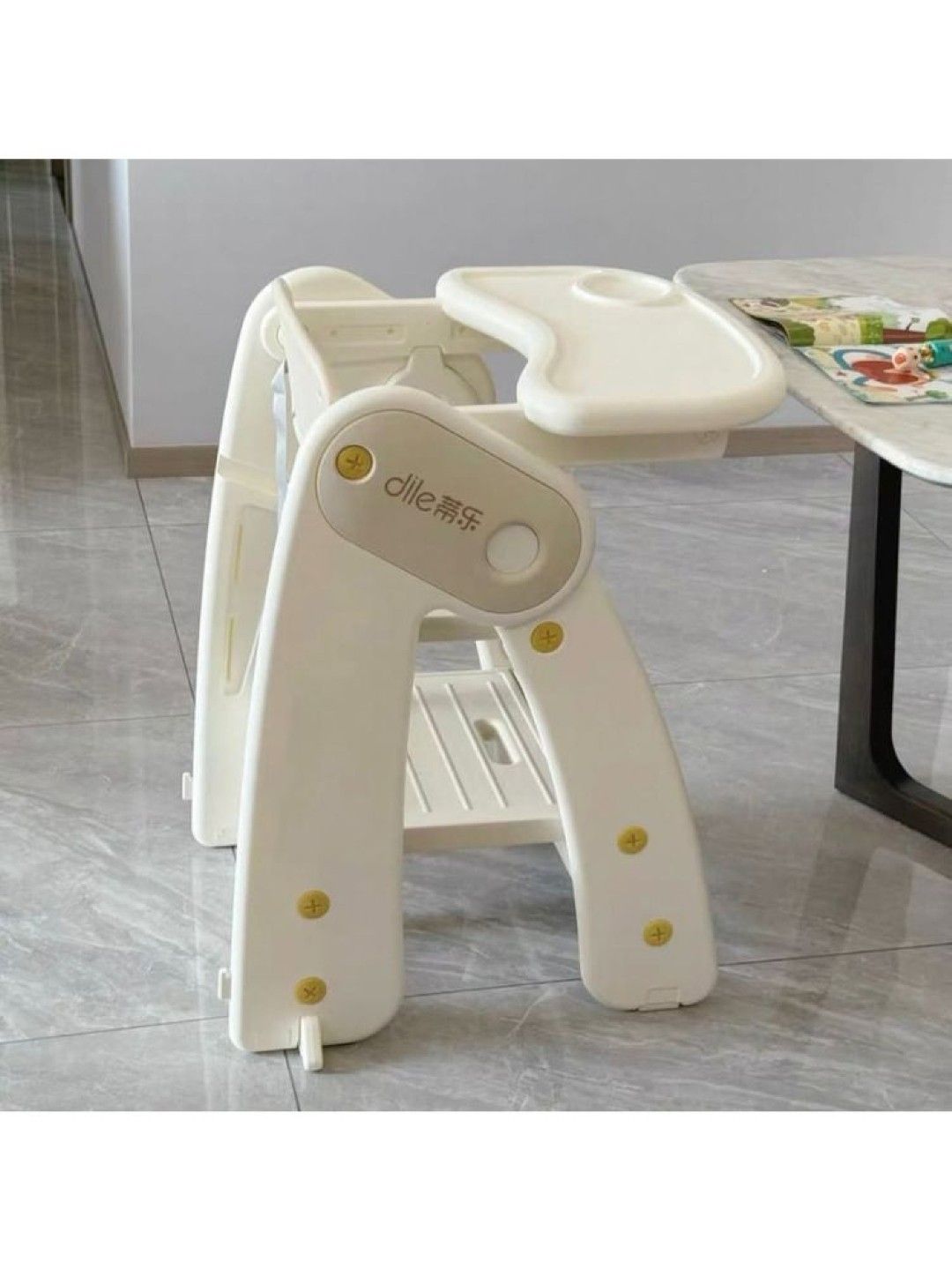 QT Hub Foldable 3-In-1 Baby High Chair & Toddler Learning Tower (No Color- Image 3)