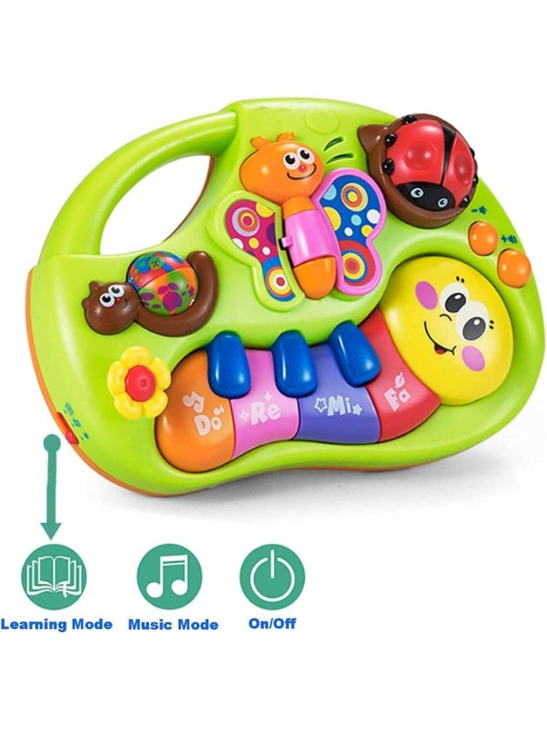 Hola Smiley Face Fun Keyboard With Music/Light (No Color- Image 3)