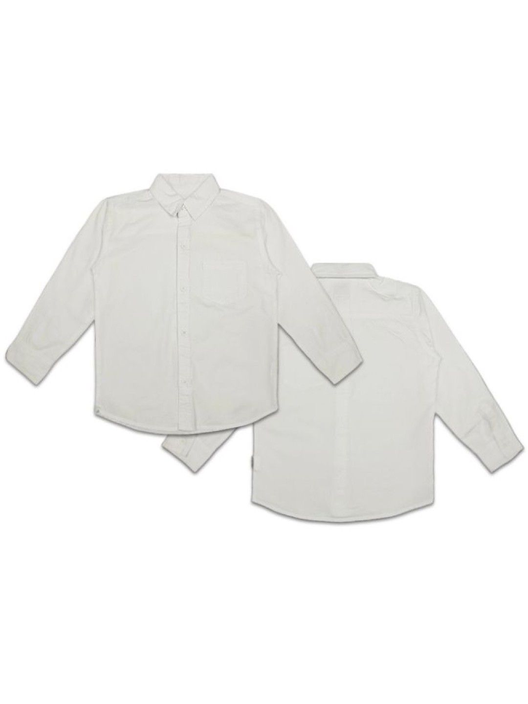 Grizzly Boys Long Sleeve Woven Polo with Pocket (White- Image 4)
