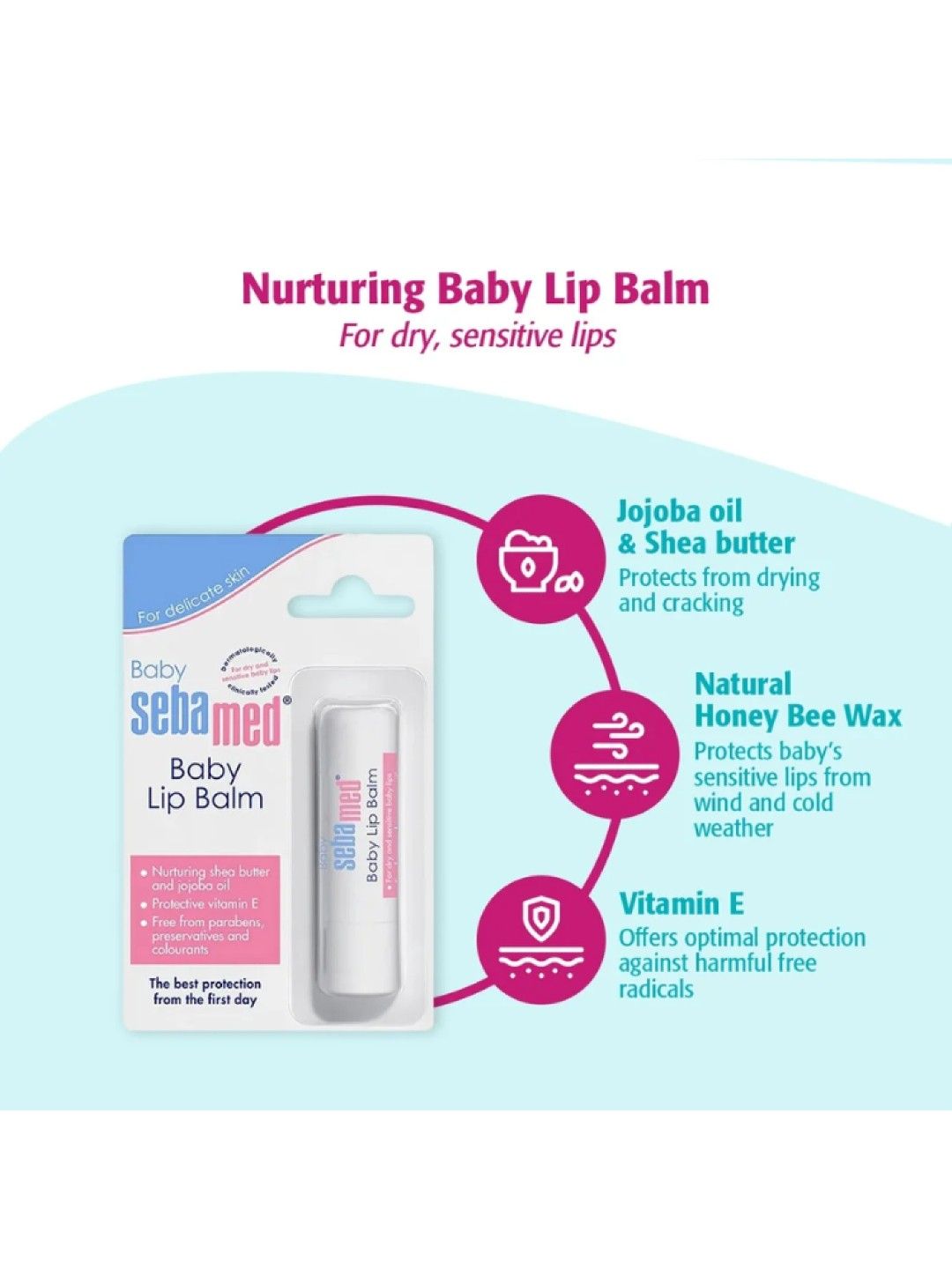 Sebamed Baby Lip Balm 4.8g (No Color- Image 3)