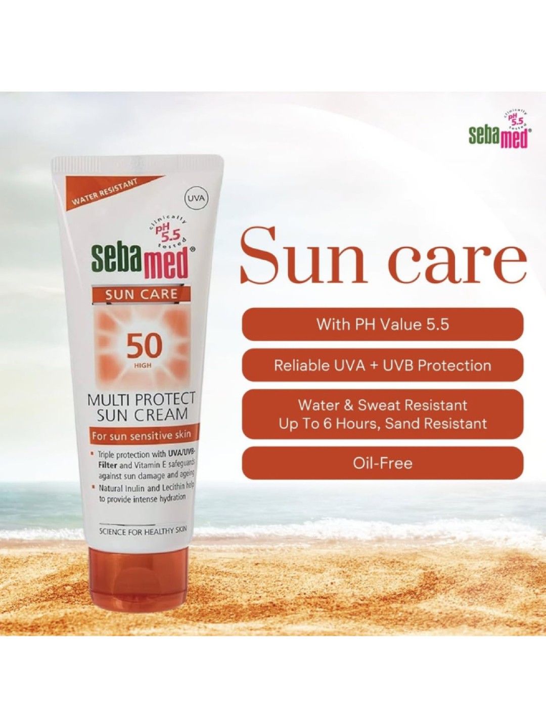 Sebamed Sun Care Multi Protect Suncream SPF 50+ 75ml (No Color- Image 3)