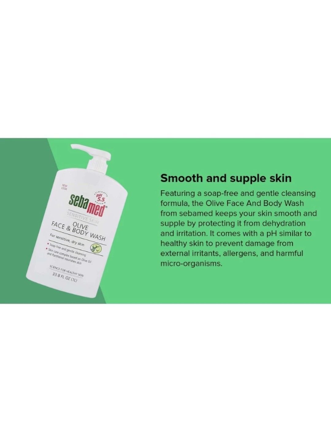 Sebamed Olive Face & Body Wash 200ml (No Color- Image 2)