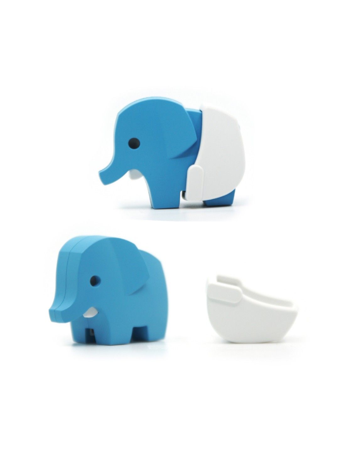 HALFTOYS Half Baby Elephant - 3D Magnetic Educational Puzzle Toy (No Color- Image 3)