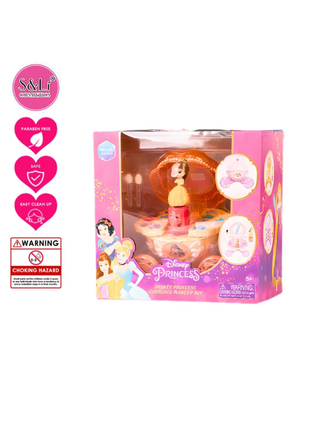 S&Li Cosmetics Disney Princess Belle Yellow Carriage Make Up Kit (No Color- Image 3)