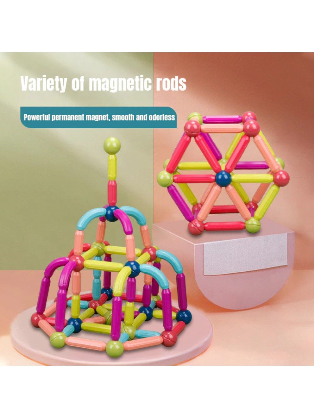 BabyPro Kids Magnetic Stick Ball Building Blocks 42pcs (No Color- Image 2)