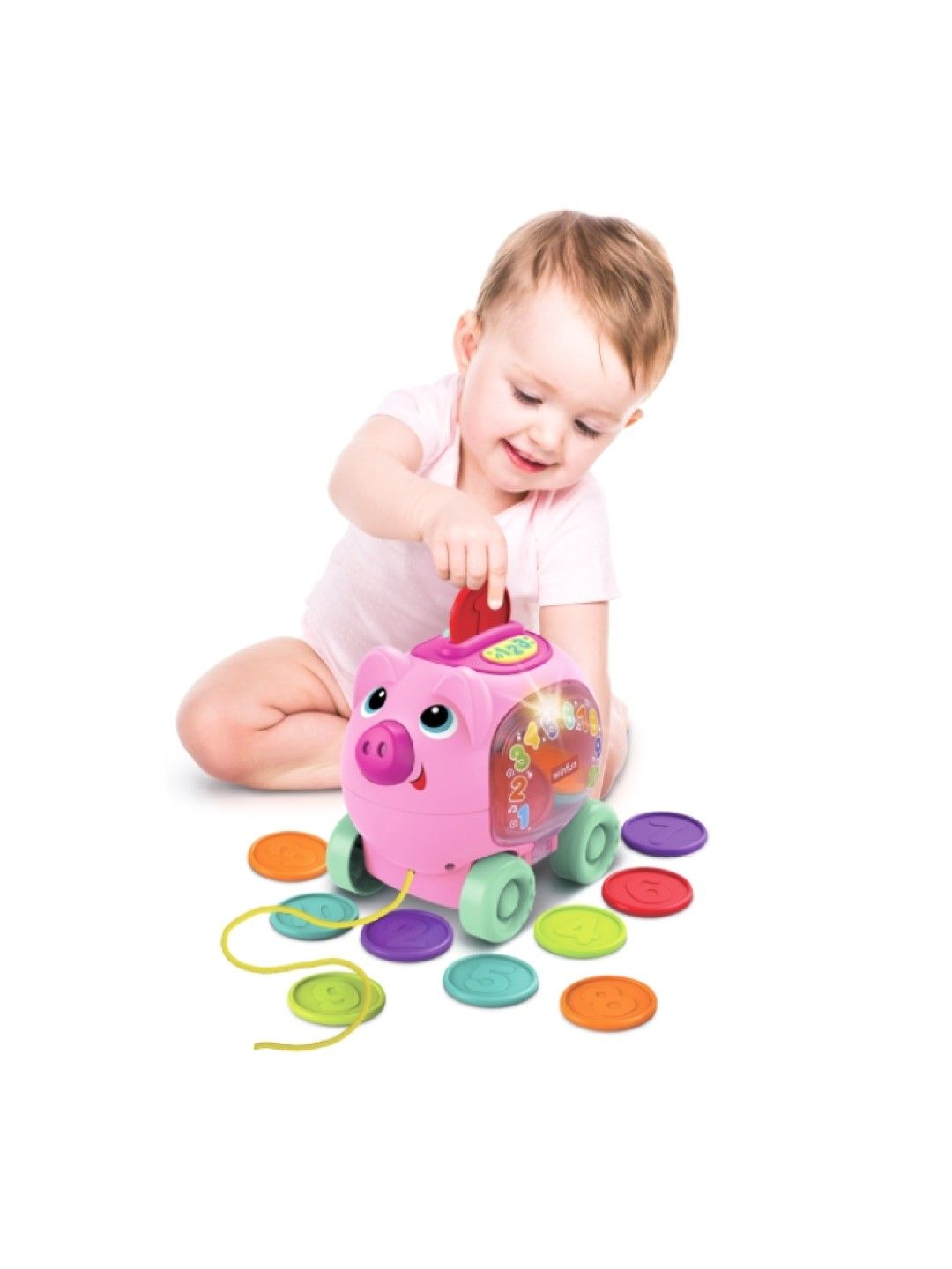 winfun Pull Along Counting Piggy Bank (No Color- Image 3)