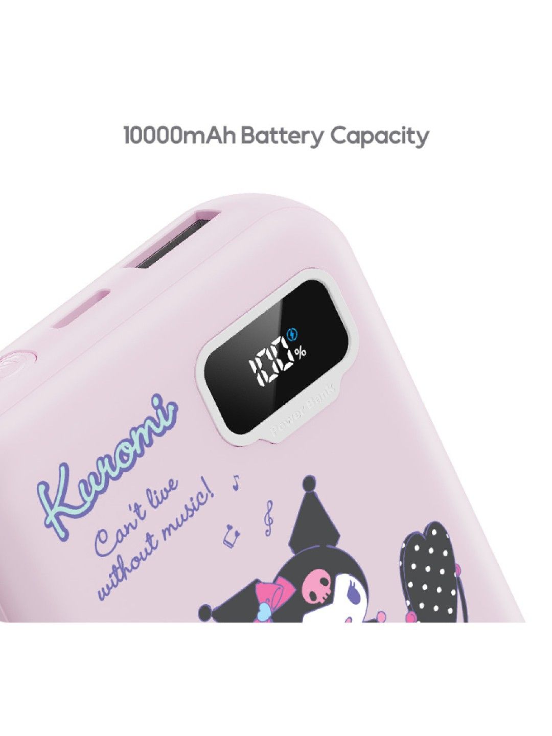 Cherry Sanrio Characters Kuromi V2 Powerbank 10000mAh (Pink- Image 3)