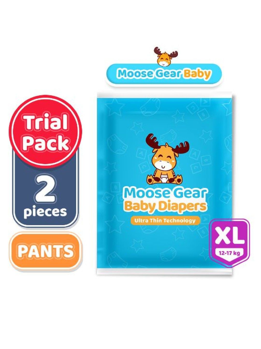 Moose Gear Baby Pants Diapers Trial Pack XL (2pcs) (No Color- Image 2)