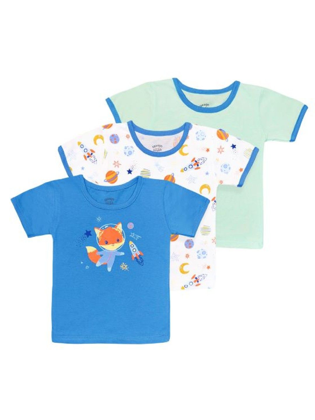 Cotton Stuff 3-piece Tshirt (Cosmic Fox- Boy) (No Color- Image 1)