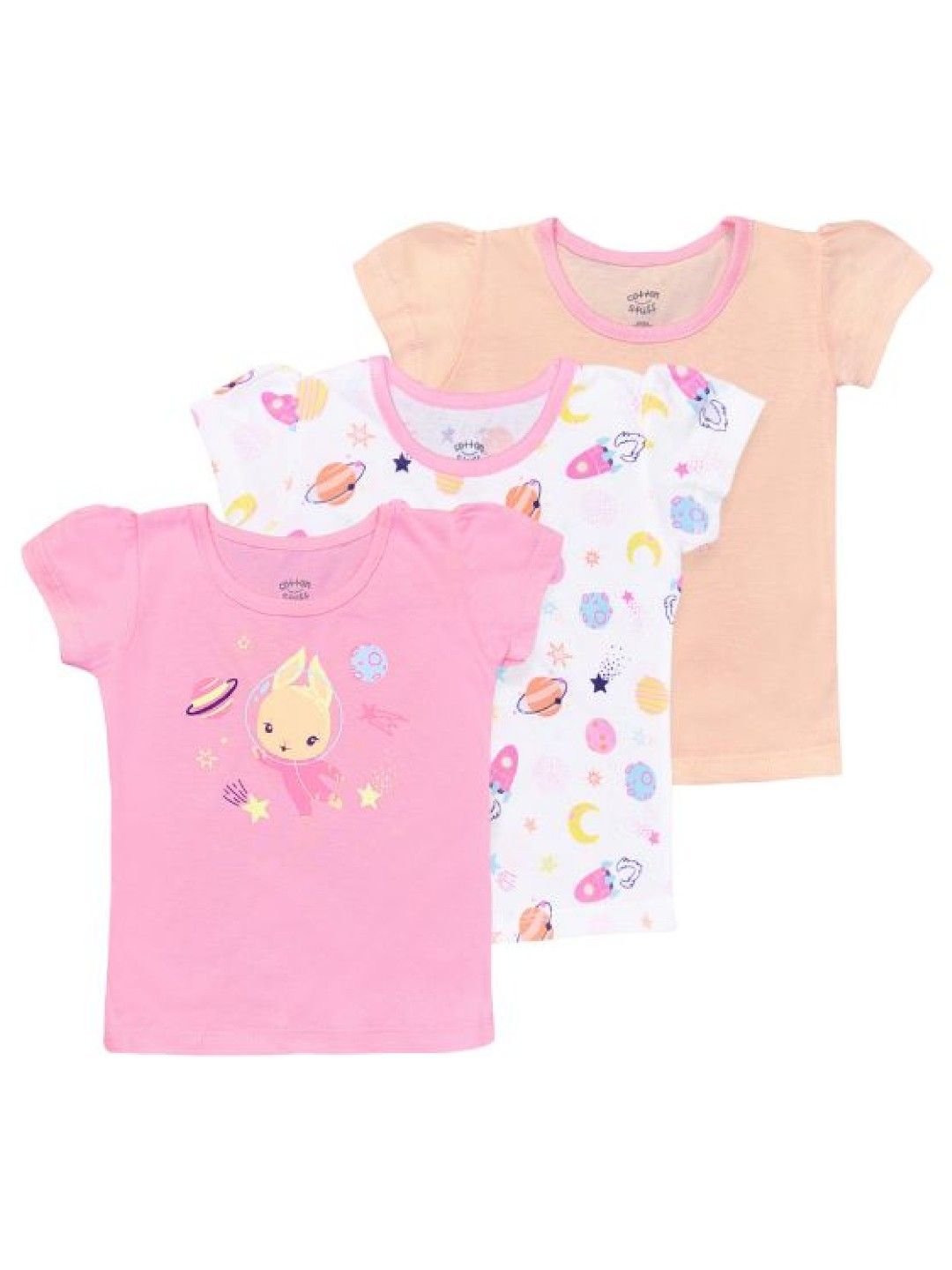 Cotton Stuff 3-piece Shortsleeves Blouse (Cosmic Bunny - Girl) (No Color- Image 1)