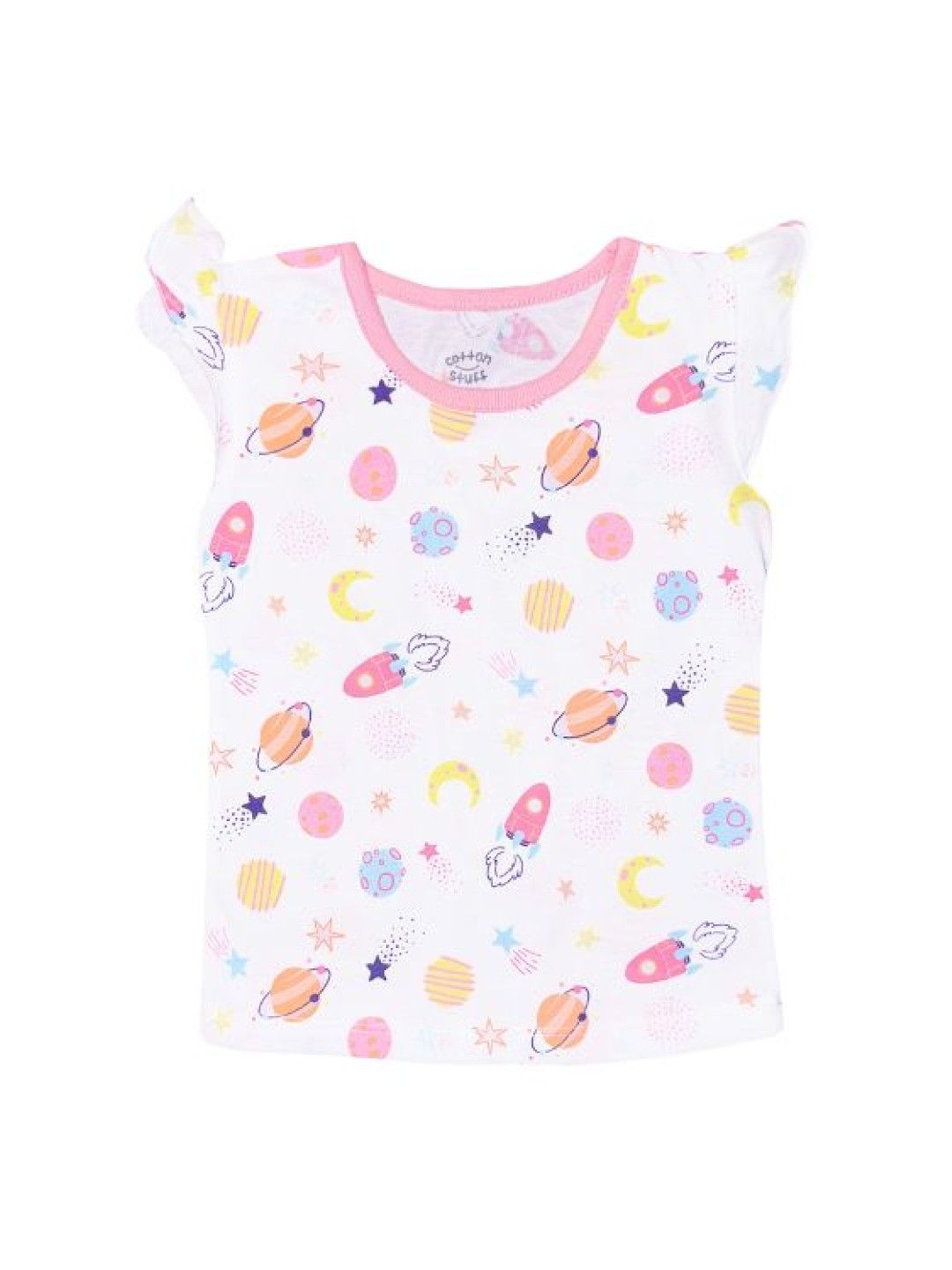 Cotton Stuff 3-piece Blouse with Ruffled sleeves (Cosmic Bunny - Girl) (No Color- Image 3)