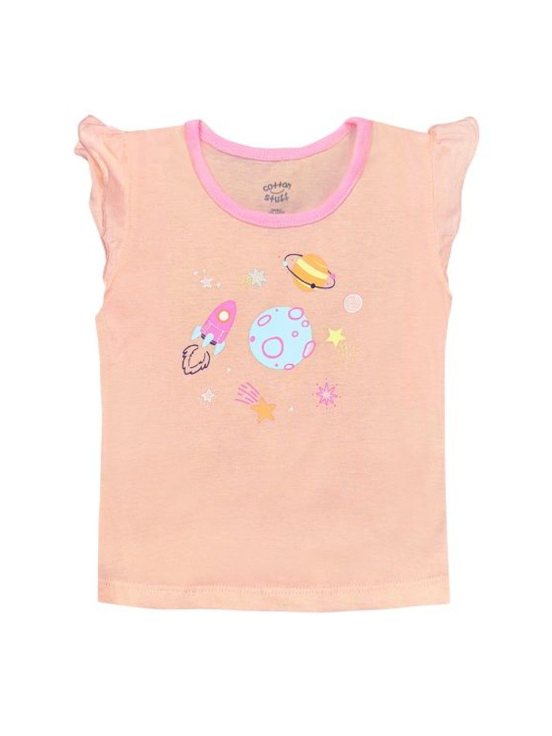 Cotton Stuff 3-piece Blouse with Ruffled sleeves (Cosmic Bunny - Girl) (No Color- Image 4)