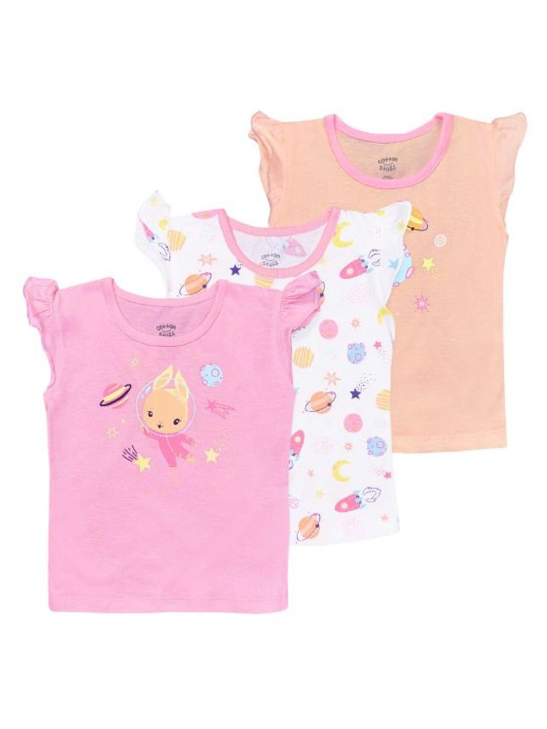 Cotton Stuff 3-piece Blouse with Ruffled sleeves (Cosmic Bunny - Girl) (No Color- Image 1)