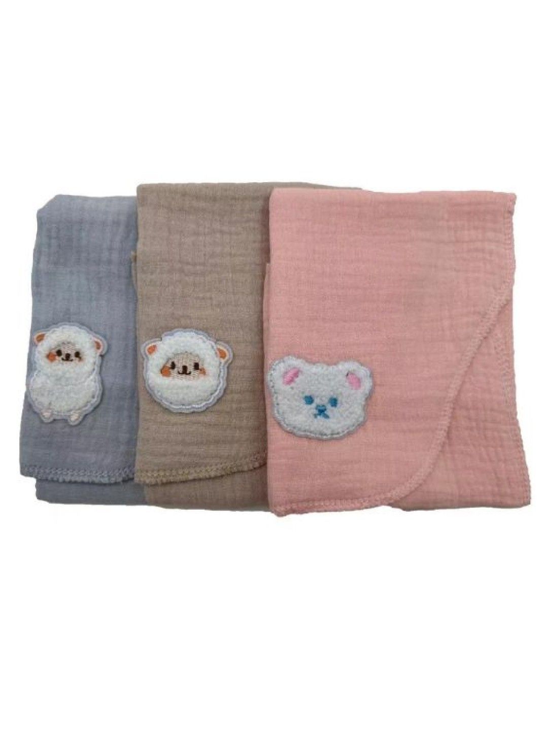 Mambo 4 Layer Baby Sweat Back Towel, 3-pc Set (Girls)