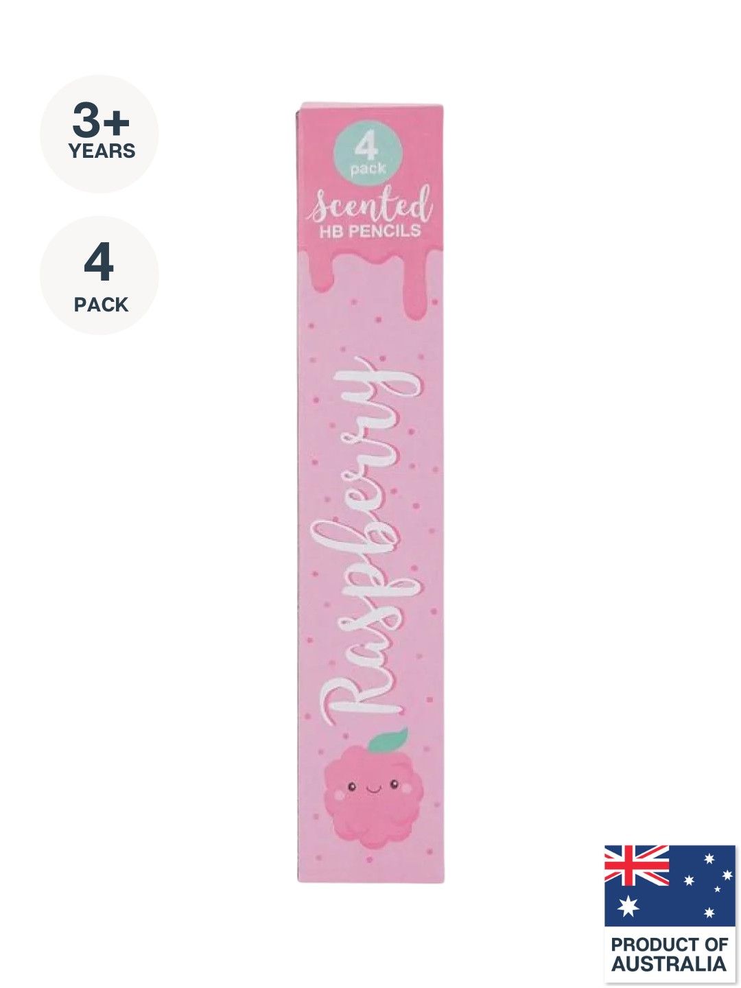 Anko 4 Pack Scented HB Pencils (Raspberry- Image 1)