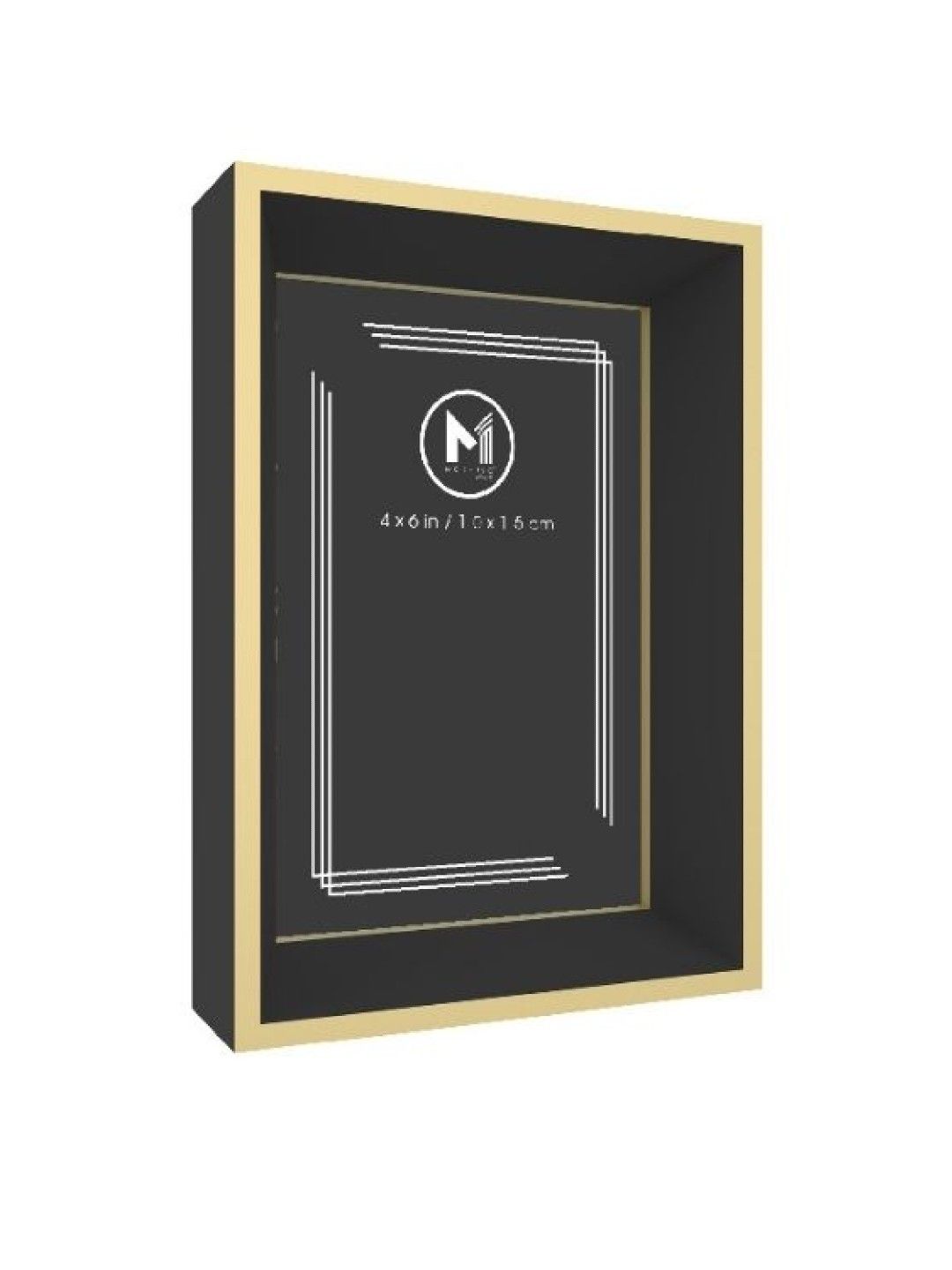 Sunbeams Lifestyle Moderno Single Picture Frame (Beveled, 2-Tone) (Black- Image 1)