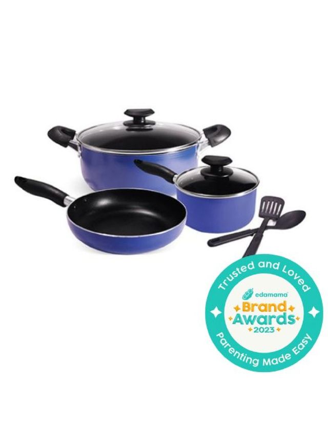 Masflex Aluminum Non-Stick Cookware Set (7-Piece)