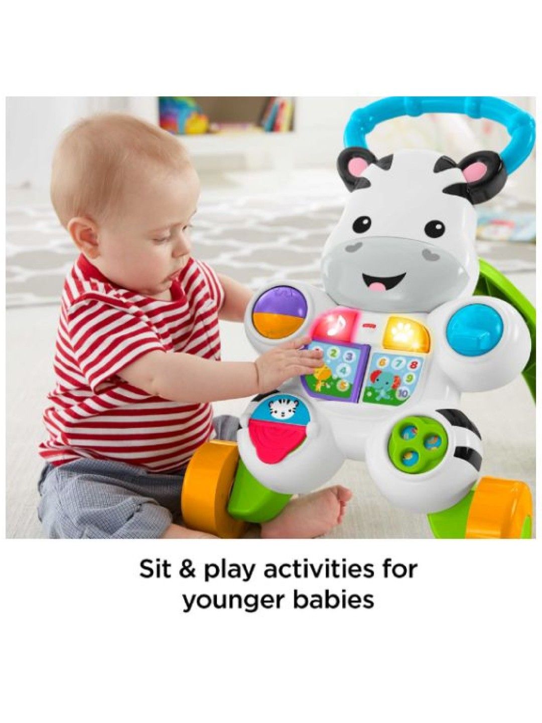 Fisher Price Learn With Me Zebra Walker, Musical Infant Walking Toy (Multicolor- Image 4)