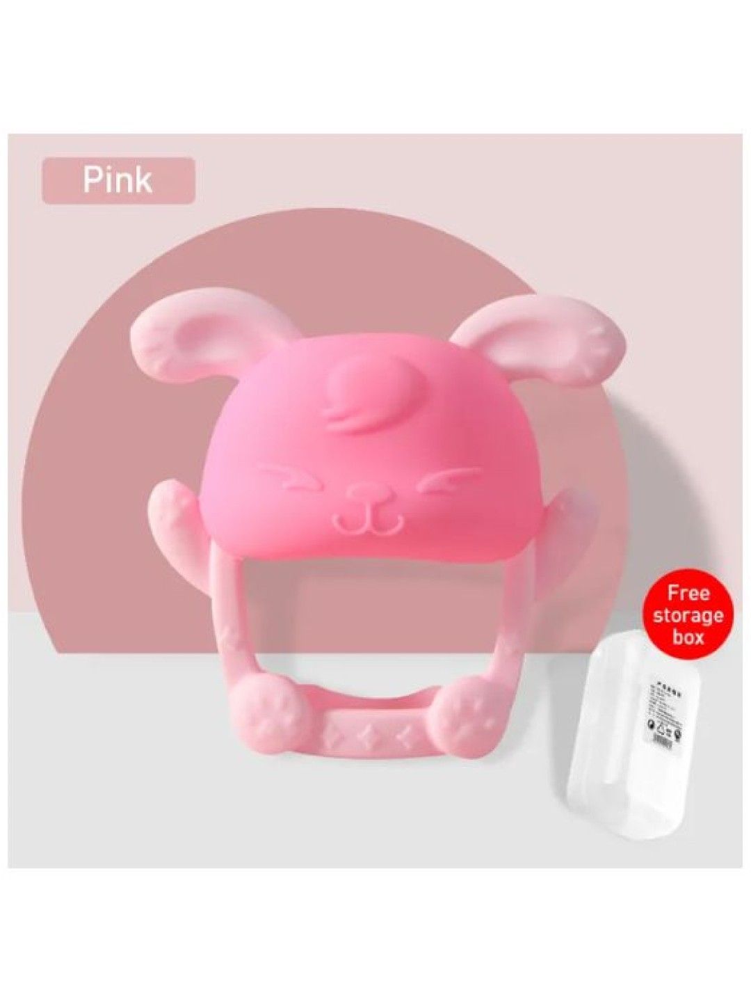 BabyPro Rabbit Teethers Soft Silicone Toys (Pink- Image 2)