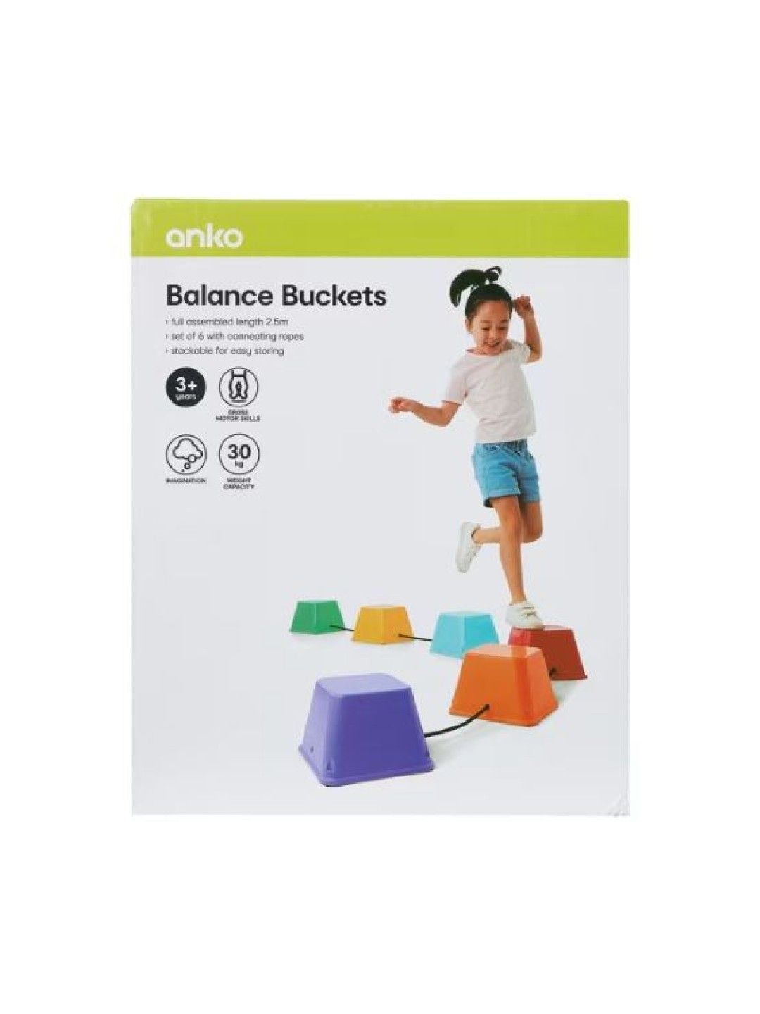 Anko 6 Pack Balance Buckets (Assorted- Image 4)