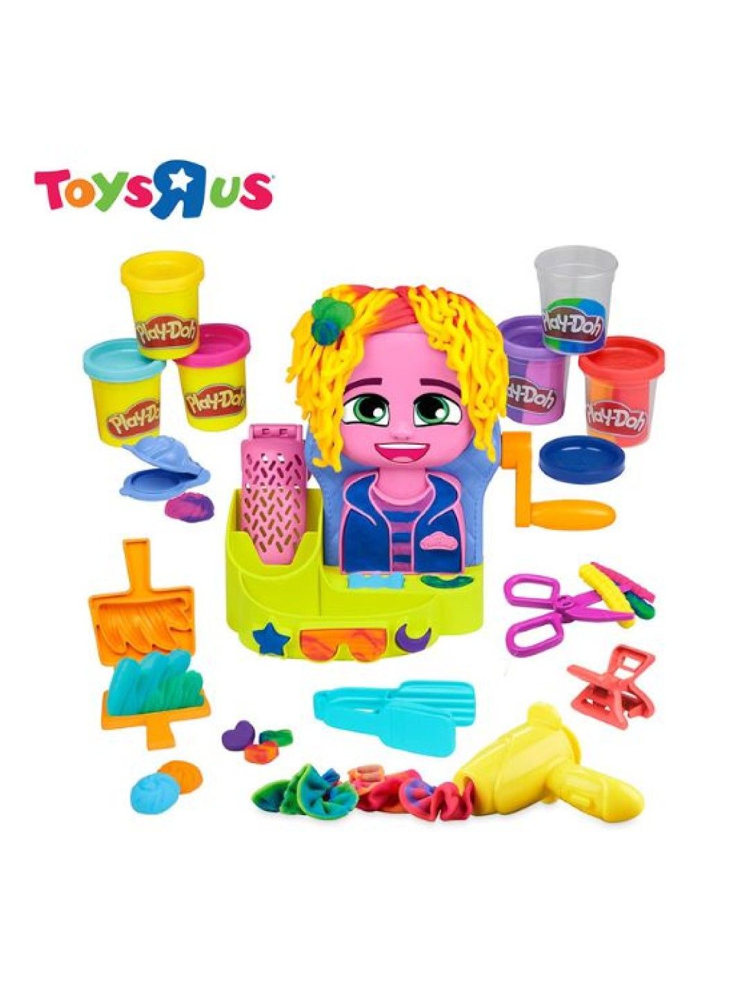 Toys R Us Play-Doh Hair Stylin' Salon Playset with 6 Cans (No Color- Image 2)