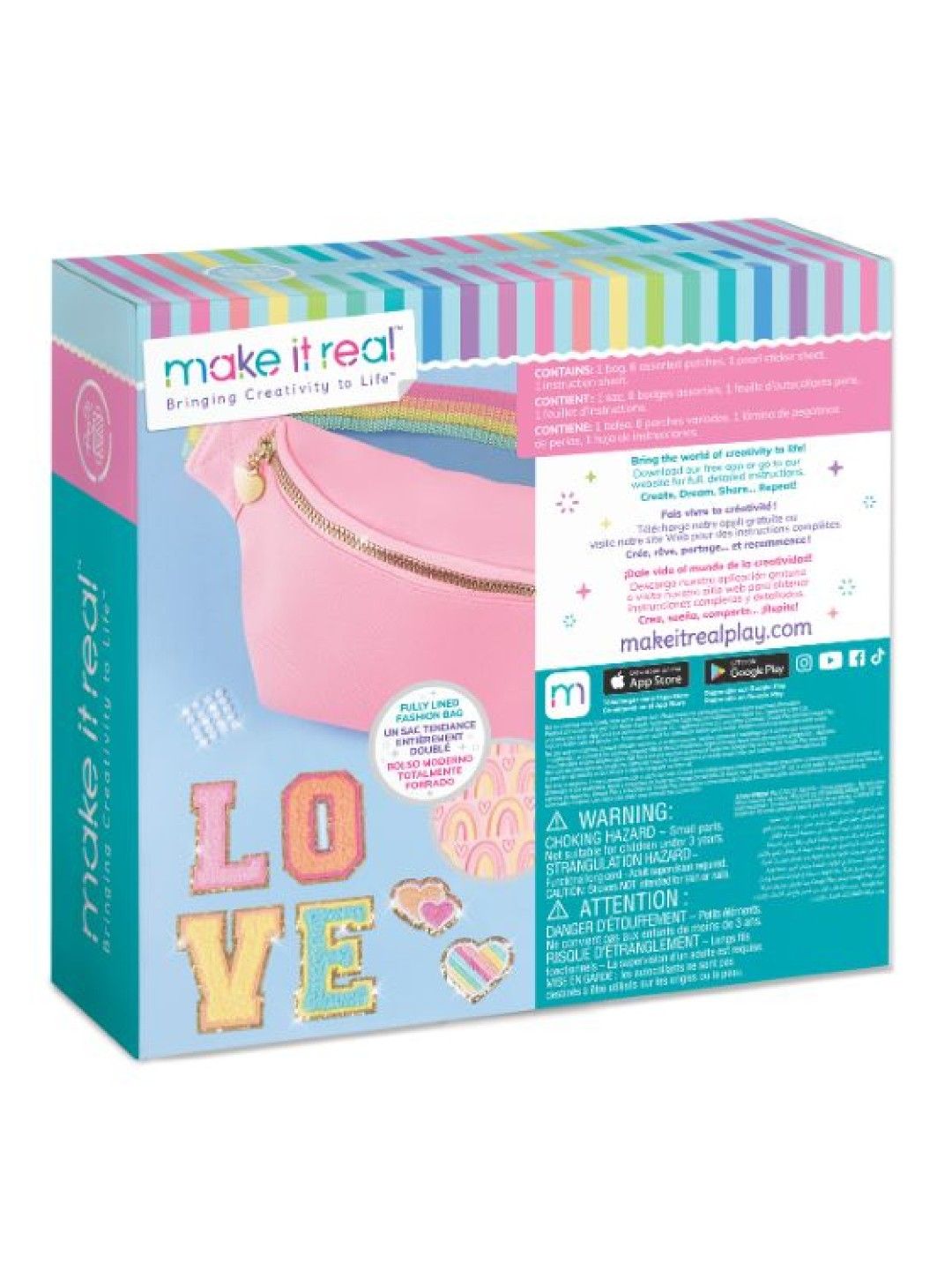 Make It Real Fashion Bum Bag With Patches (No Color- Image 3)