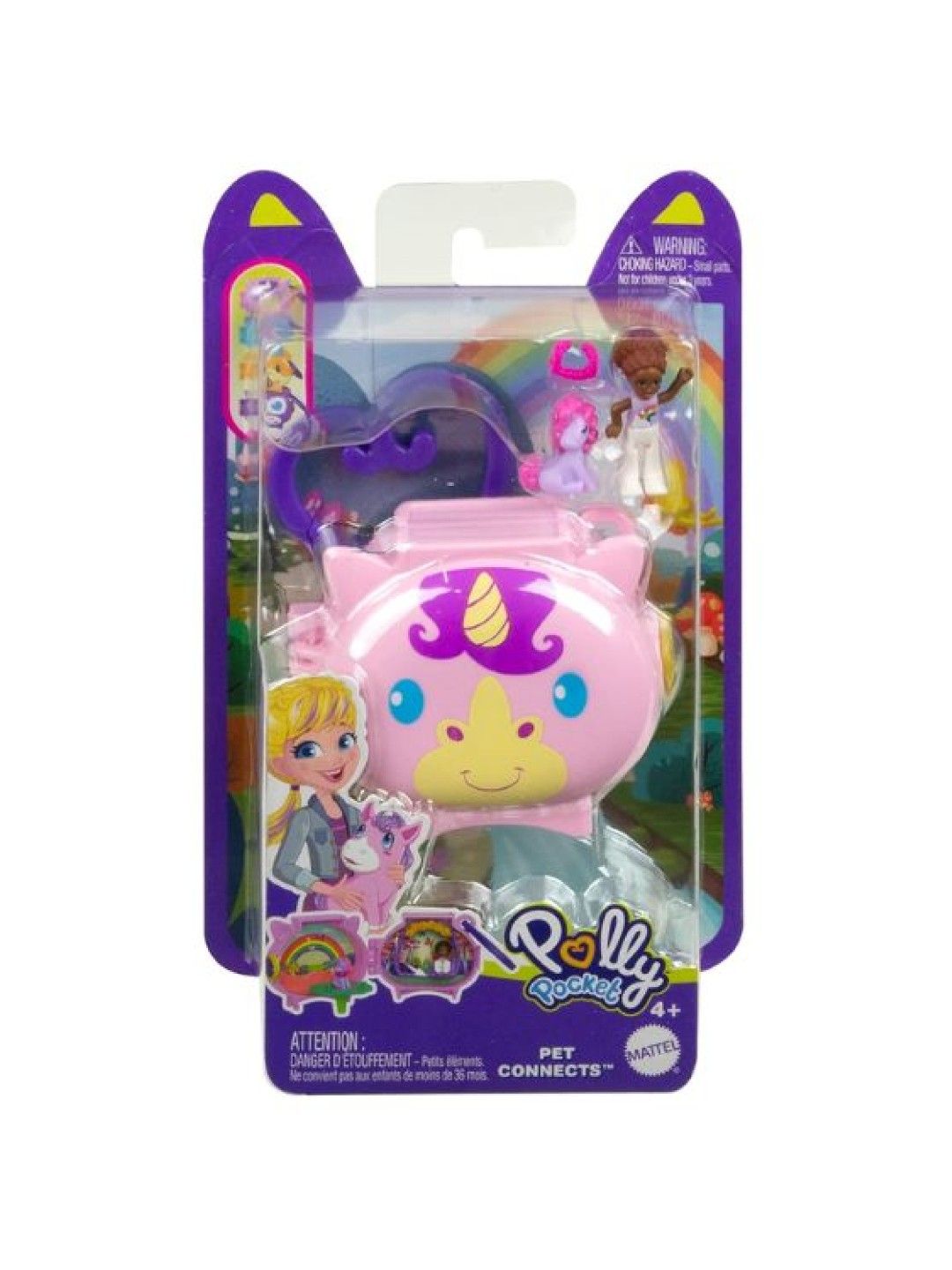 Polly Pocket Pet Connects Stackable Compact - Unicorn (No Color- Image 4)