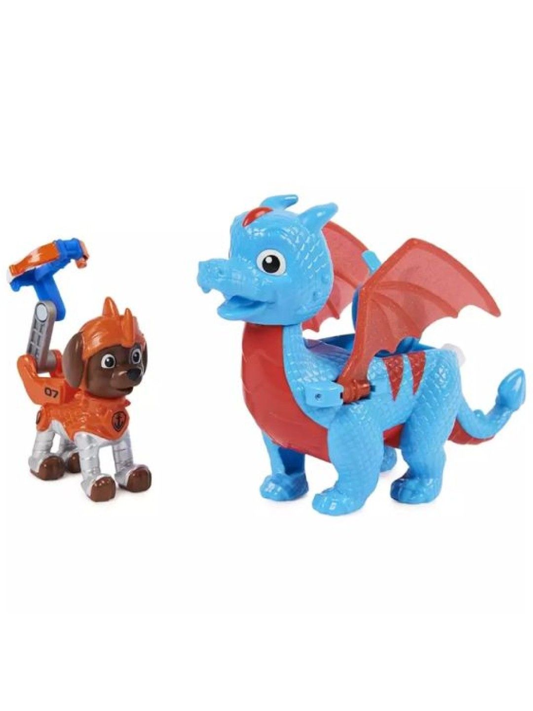 Paw Patrol Rescue Knights Zuma and Dragon Ruby (No Color- Image 1)