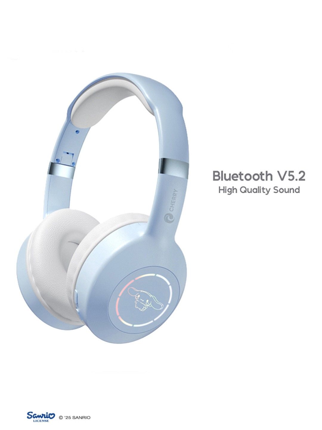 Cherry Sanrio Characters Cinnamoroll Bluetooth Headphones (No Color- Image 4)