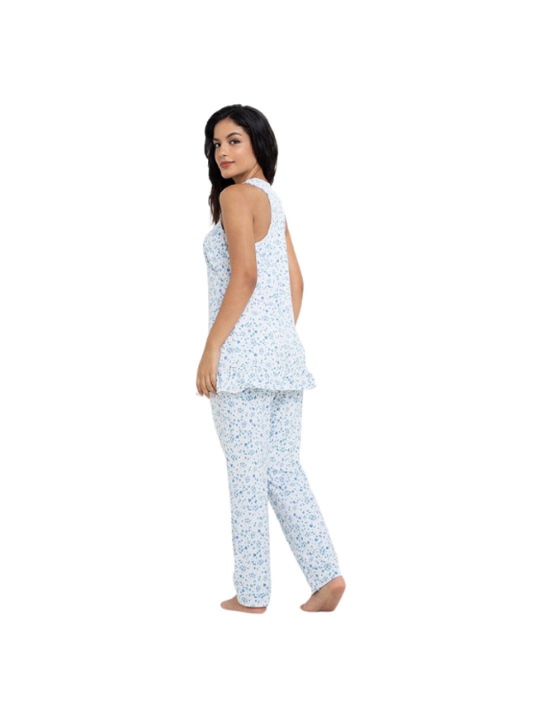 SleepyHead Kate Racerback Pajama Pants Set (White- Image 2)