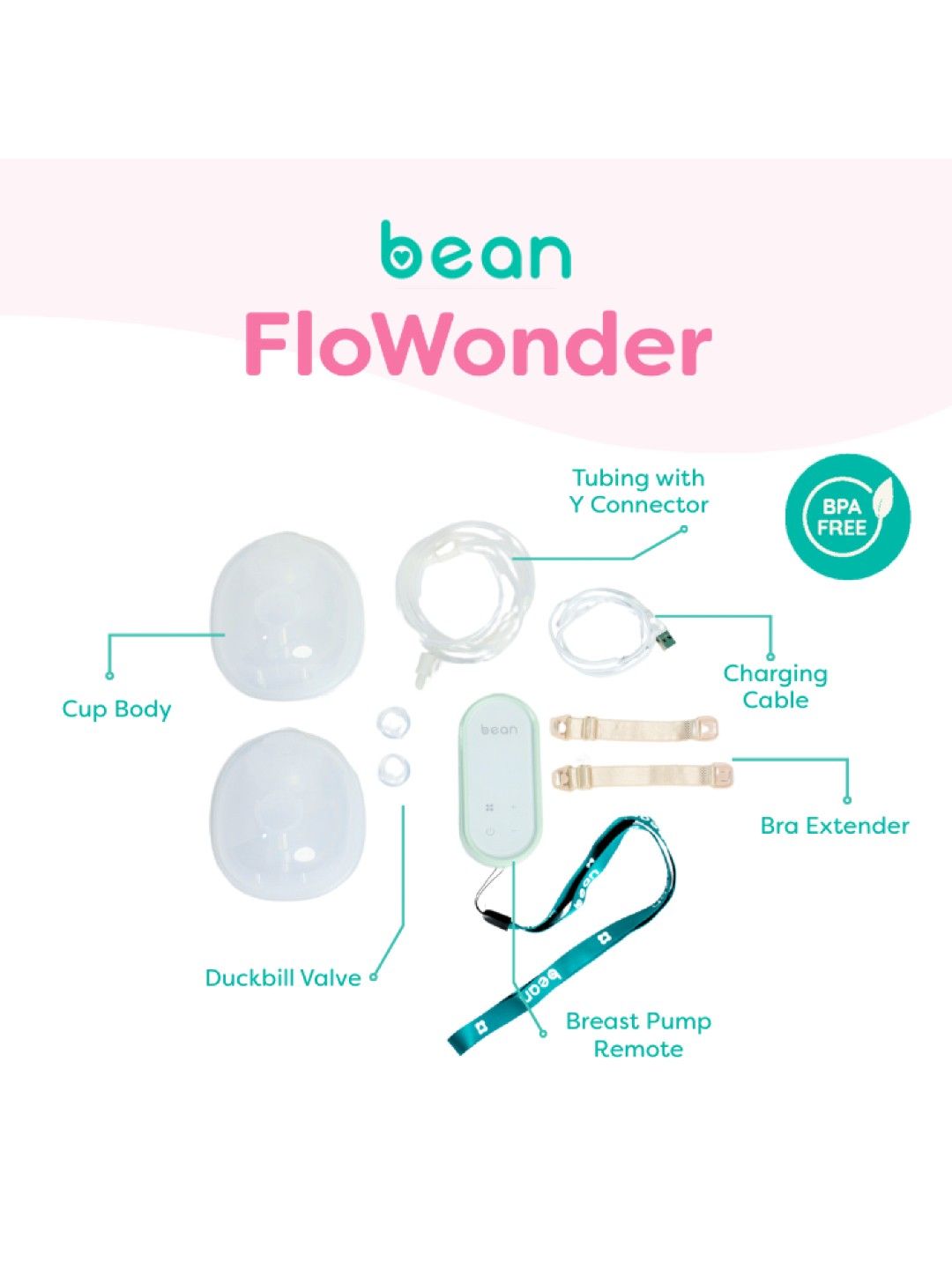 bean FloWonder Double Electric Breast Pump + Breastmilk Storage Bags (No Color- Image 3)