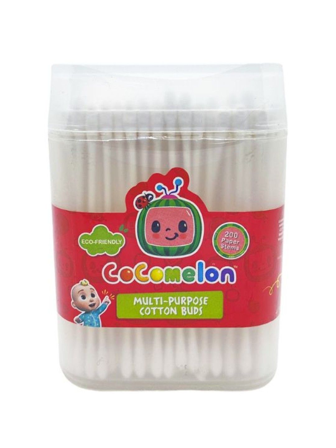 Cocomelon Multi-Purpose Cotton Buds (200 Paper Stems) (No Color- Image 1)