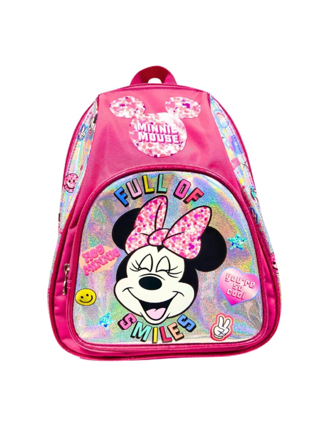 Disney Minnie Mouse Cute School Backpack (Pink- Image 1)