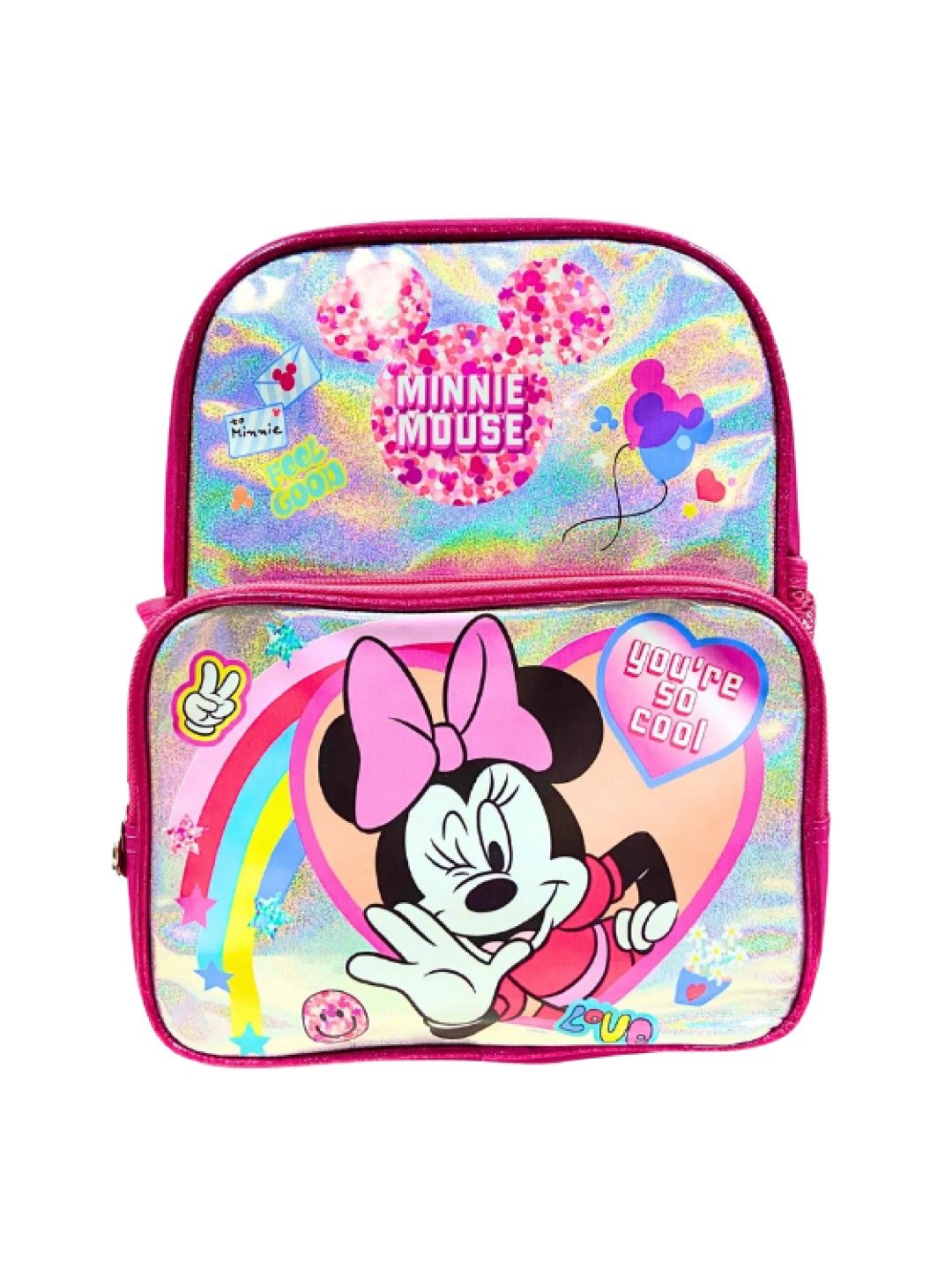 Disney Minnie Mouse Cute School Backpack (Pink- Image 1)