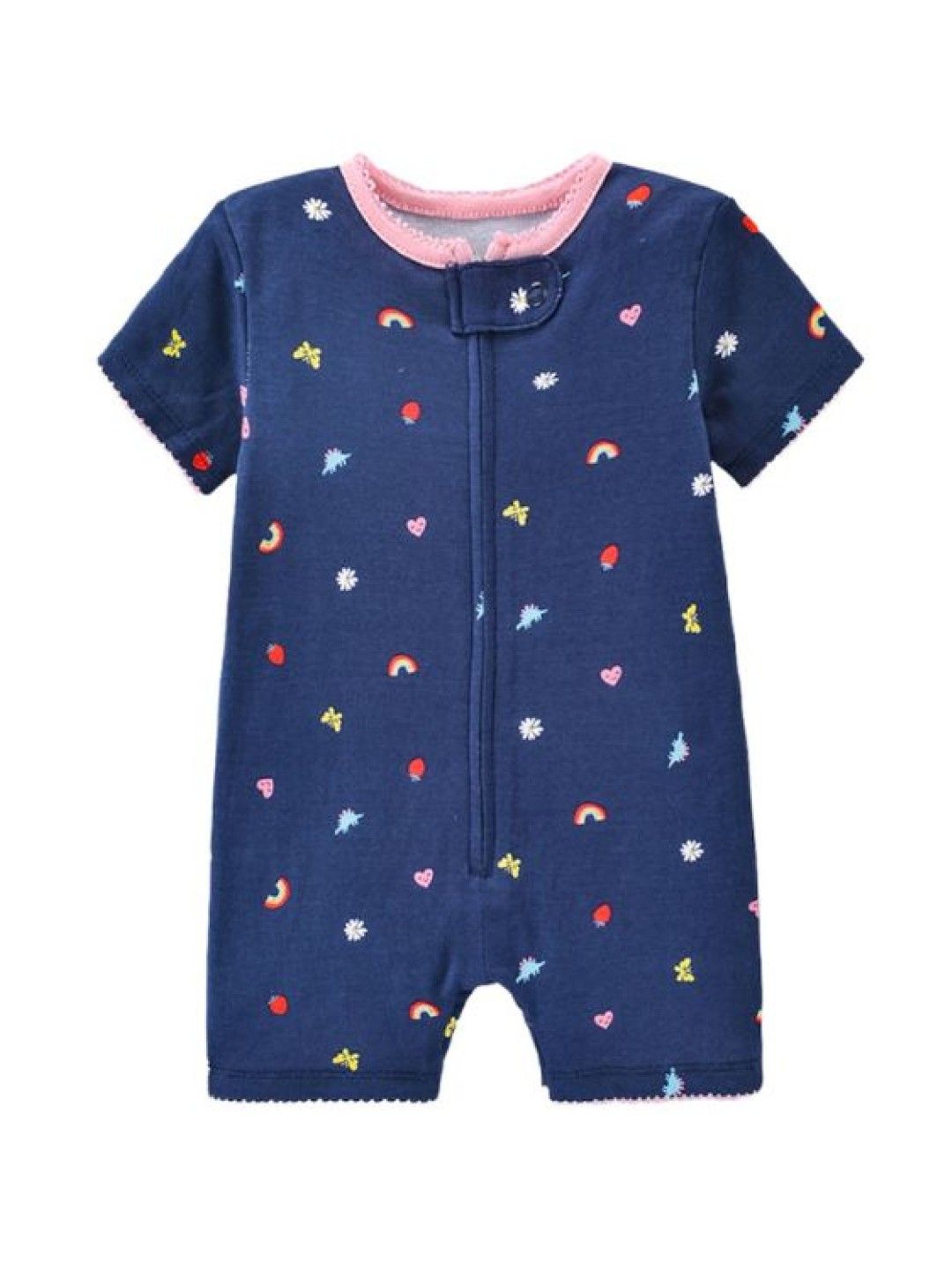 Cottonkind Overall Print Zipper Baby Onesie edamama