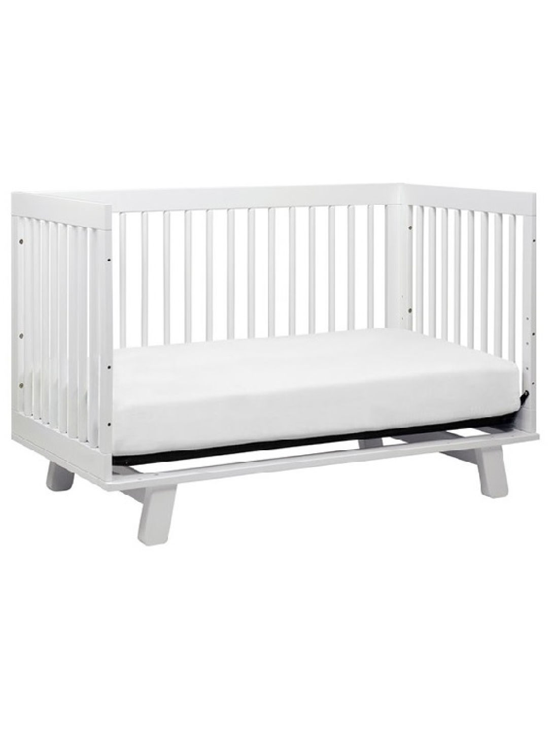 Babyletto Hudson 3-in-1 Convertible Crib with Toddler Bed Conversion Kit (White- Image 3)