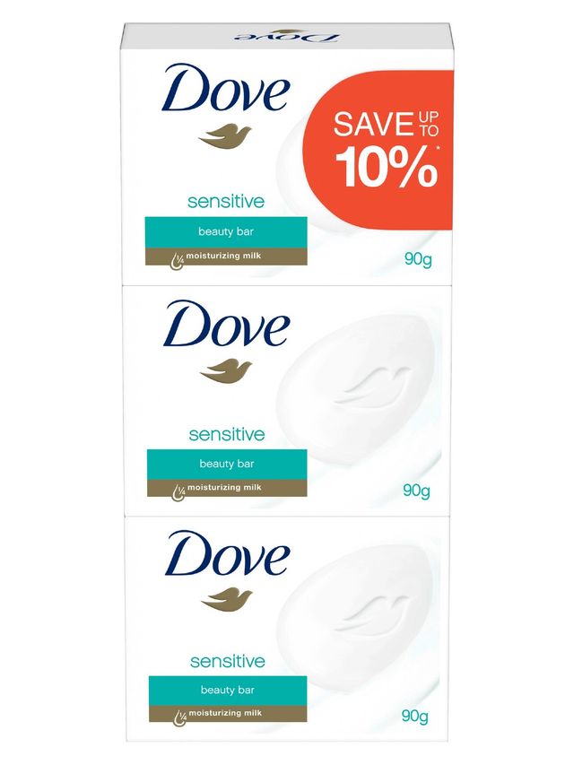 Dove Bar Sensitive Skin 3 Pack 90g Edamama