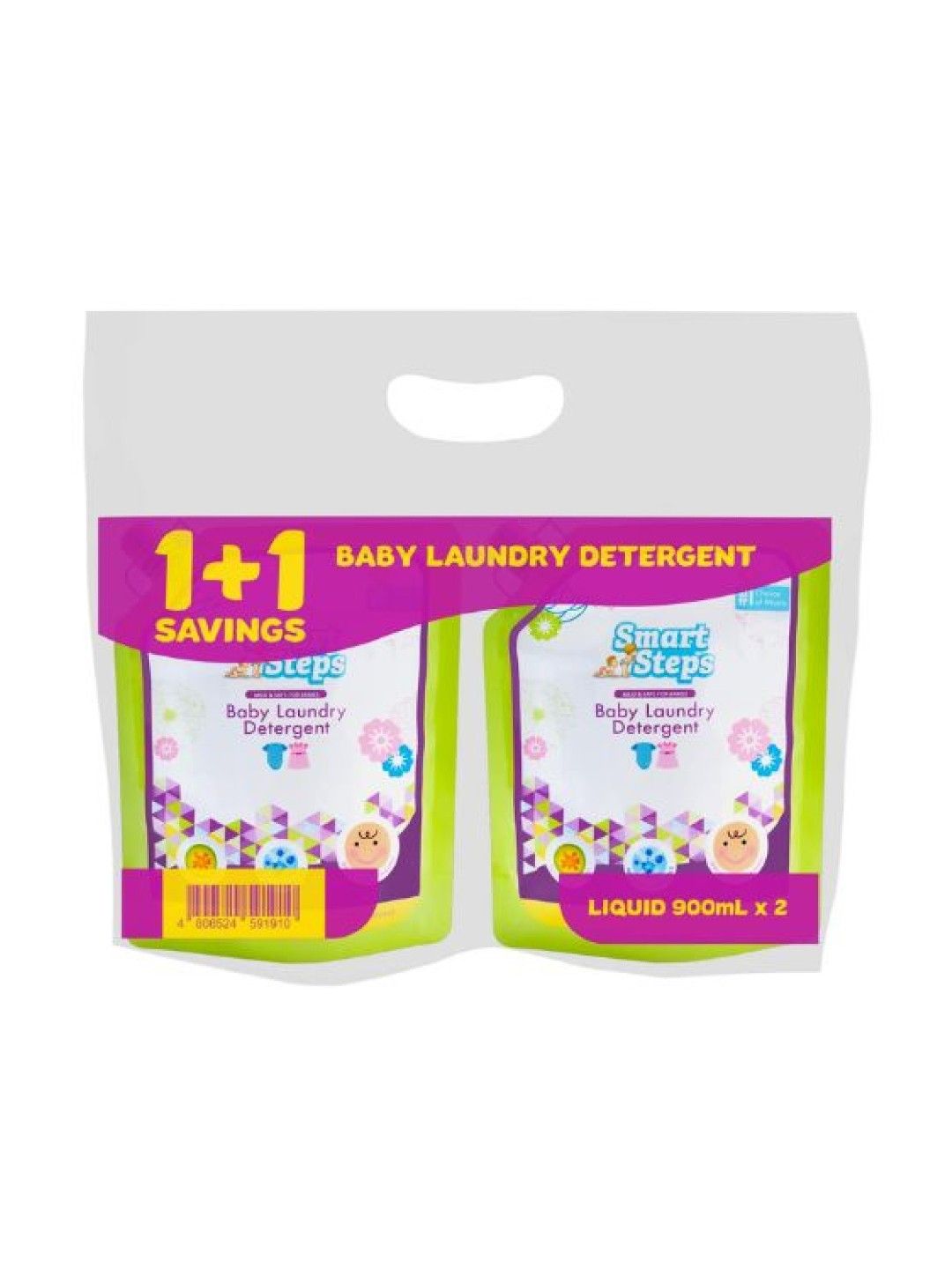 Smart Steps Baby Laundry Detergent Liquid 900mL 1+1 Savings