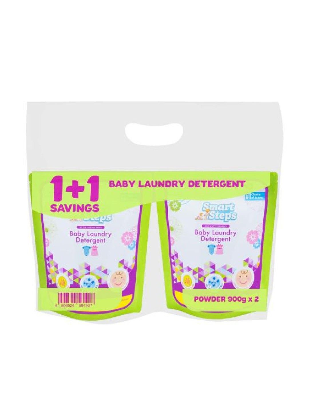 Smart Steps Smart Steps Baby Laundry Detergent Powder 900g 1+1 Savings