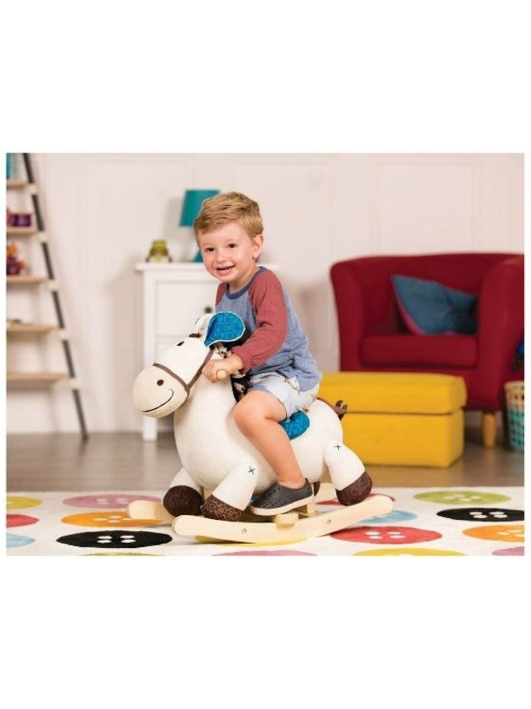 B. Toys B. Rodeo Rocker, Banjo - Wooden Rocking Horse (No Color- Image 4)