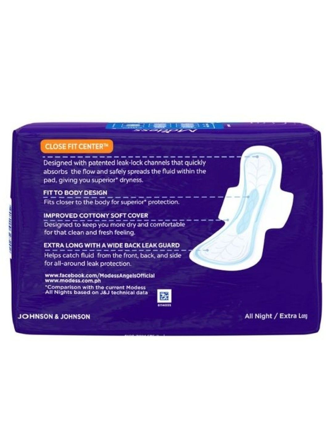 Modess All Night Sanitary Napkins (10s) (No Color- Image 4)