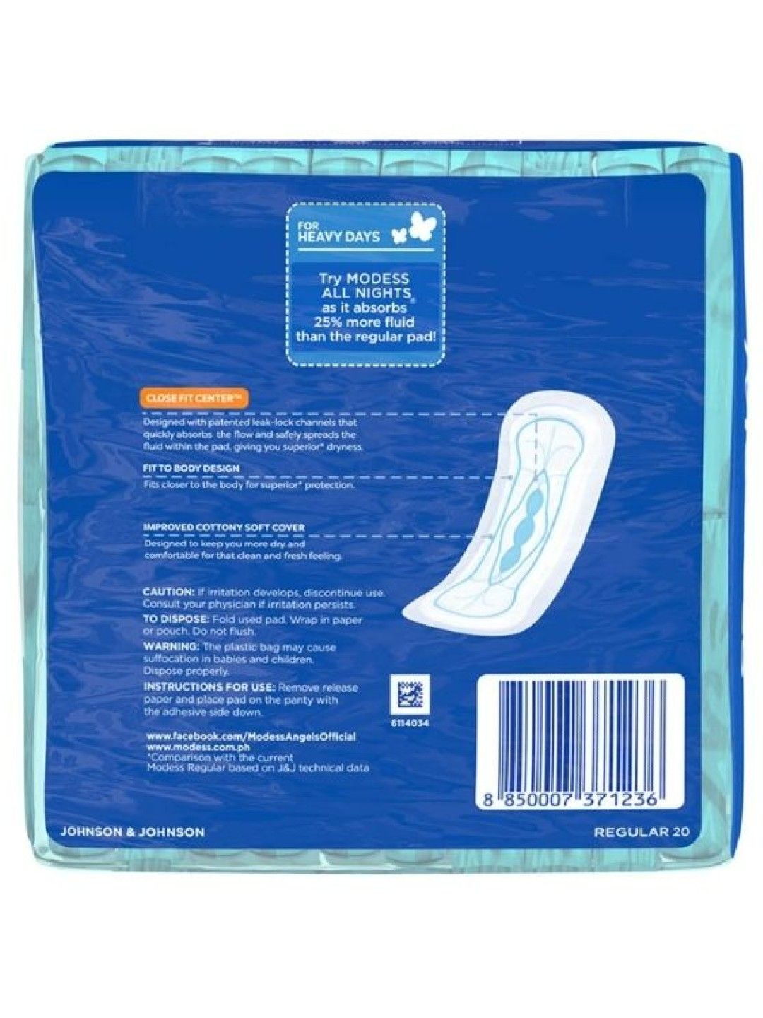 Modess Cottony Soft Non-Wing Sanitary Napkins (20s) (No Color- Image 4)