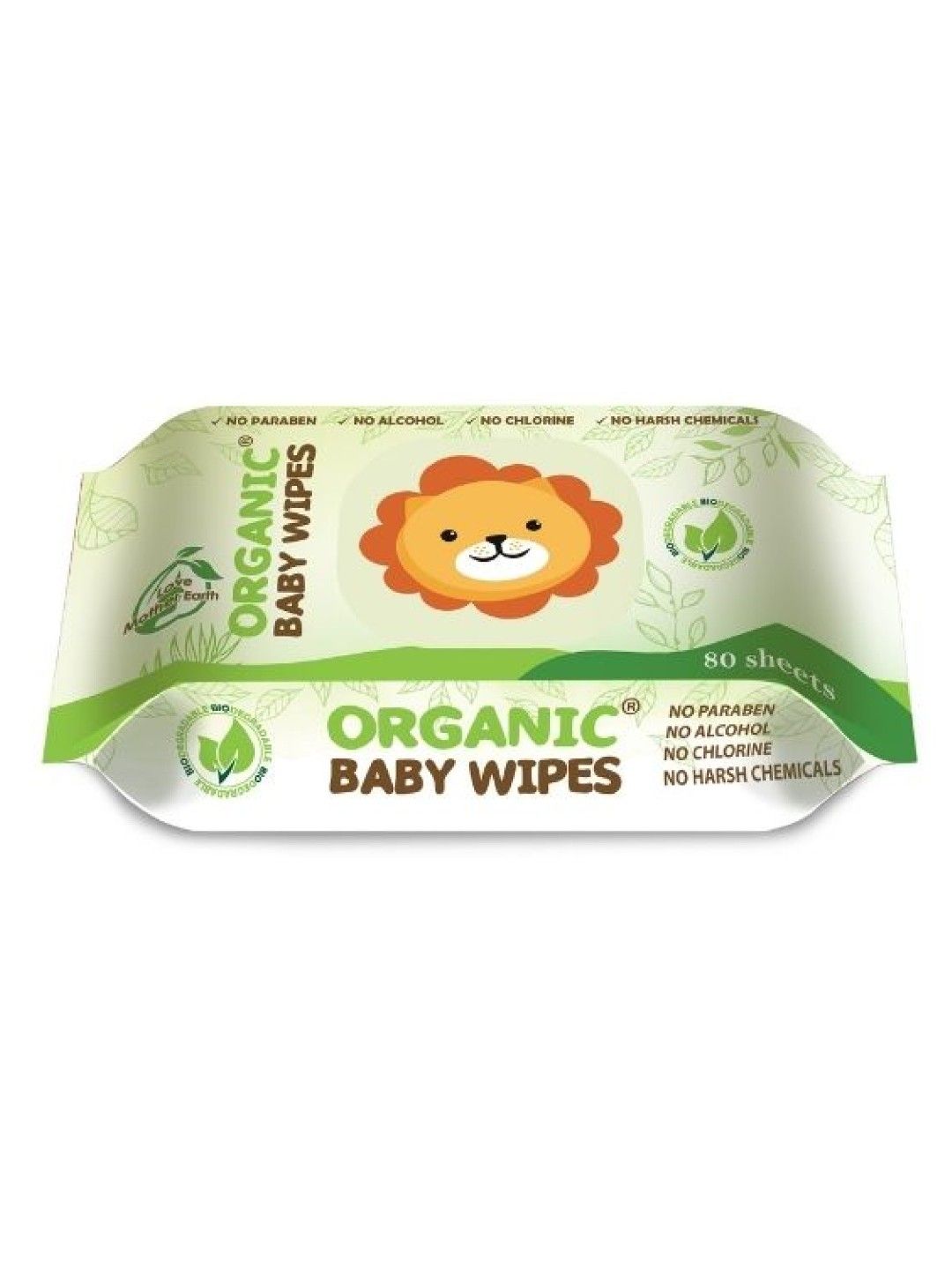 Organic Baby Wipes Baby Wipes Nature with Cap (80s) (No Color- Image 4)