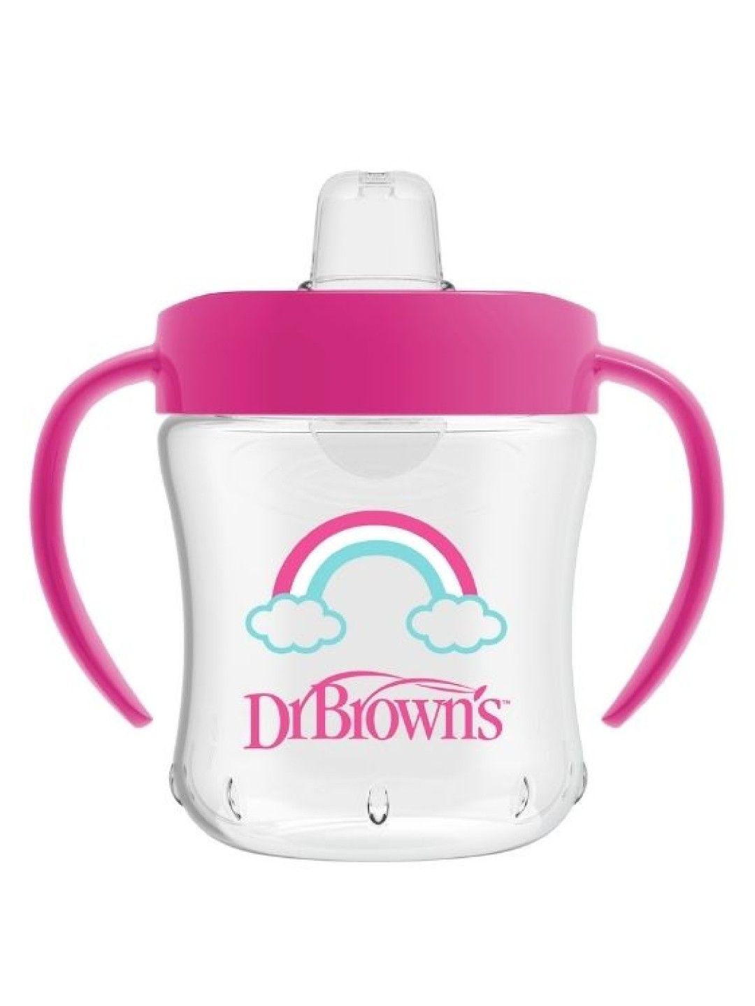 Dr. Brown's Training Cup Transition Cup with Handles Soft-Spout (6 oz/180 ml) (Pink- Image 2)