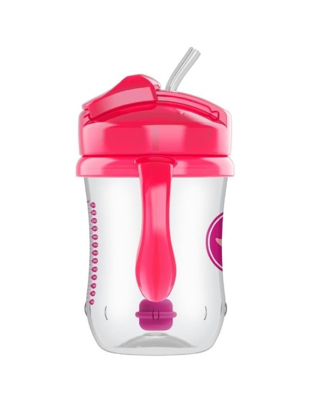 Dr. Brown's Training Cup (9 oz/270 ml) Baby's First Straw Cup with Handles (Pink- Image 2)